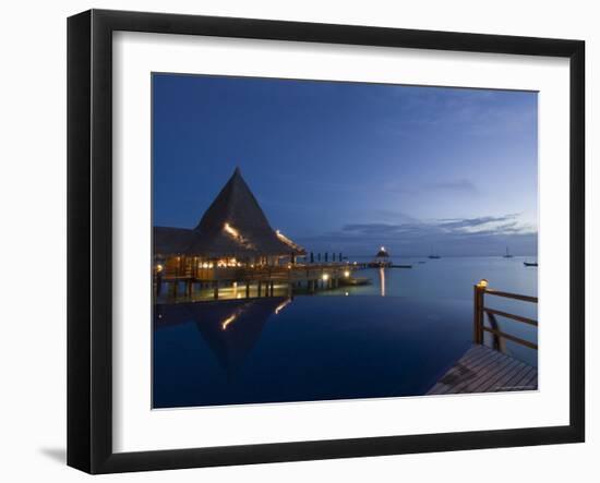 Kia Ora Resort, Rangiroa, Tuamotu Archipelago, French Polynesia Islands-Sergio Pitamitz-Framed Photographic Print