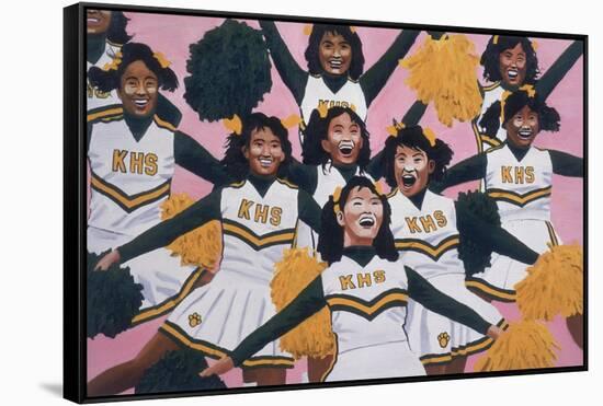 Kiamuki High School Cheerleaders, 2002-Joe Heaps Nelson-Framed Stretched Canvas