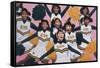 Kiamuki High School Cheerleaders, 2002-Joe Heaps Nelson-Framed Stretched Canvas