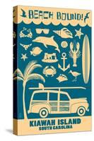 Kiawah Island, South Carolina (#3) - Coastal Icons-Lantern Press-Stretched Canvas