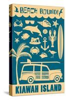 Kiawah Island, South Carolina - Coastal Icons-Lantern Press-Stretched Canvas