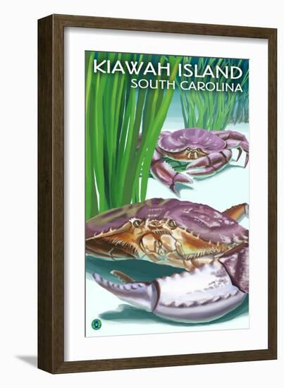 Kiawah Island, South Carolina - Dungeness Crab-Lantern Press-Framed Art Print