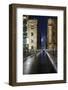 KibbelstegbrŸcke and Office Houses at Night, Speicherstadt, Hanseatic City of Hamburg-Axel Schmies-Framed Photographic Print