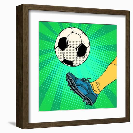 Kick a Soccer Ball-Valeriy Kachaev-Framed Art Print