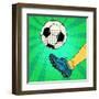 Kick a Soccer Ball-Valeriy Kachaev-Framed Art Print