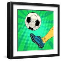 Kick a Soccer Ball-Valeriy Kachaev-Framed Art Print