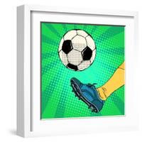 Kick a Soccer Ball-Valeriy Kachaev-Framed Art Print