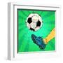 Kick a Soccer Ball-Valeriy Kachaev-Framed Art Print