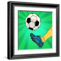 Kick a Soccer Ball-Valeriy Kachaev-Framed Art Print