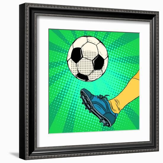 Kick a Soccer Ball-Valeriy Kachaev-Framed Art Print