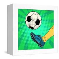 Kick a Soccer Ball-Valeriy Kachaev-Framed Stretched Canvas