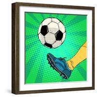 Kick a Soccer Ball-Valeriy Kachaev-Framed Art Print