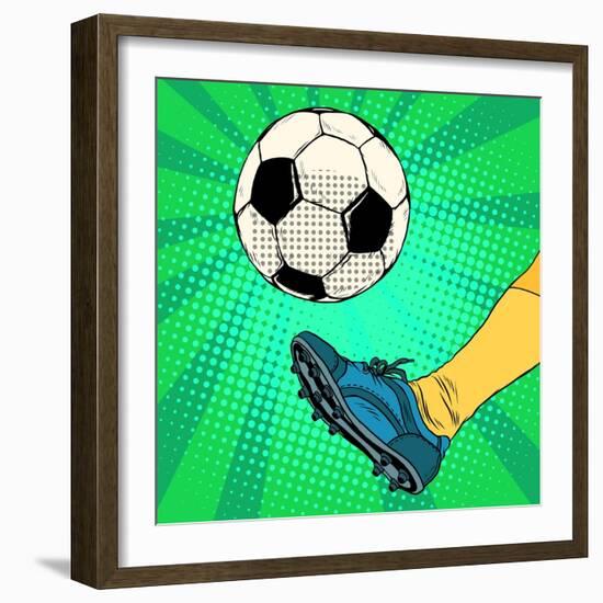 Kick a Soccer Ball-Valeriy Kachaev-Framed Art Print