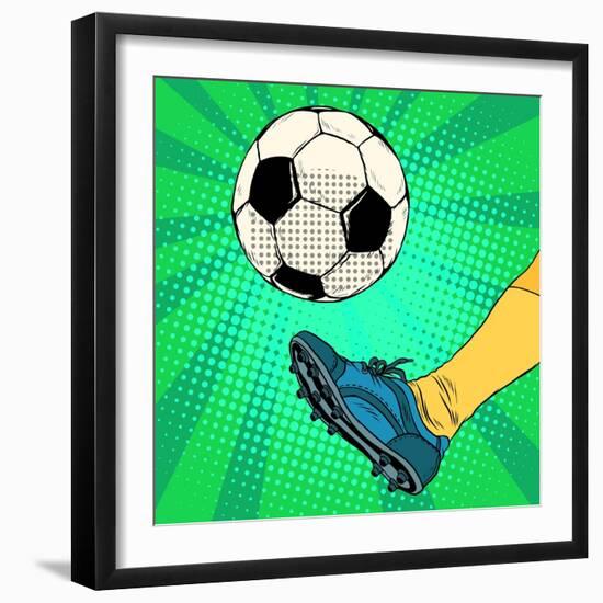 Kick a Soccer Ball-Valeriy Kachaev-Framed Art Print