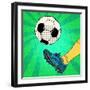 Kick a Soccer Ball-Valeriy Kachaev-Framed Art Print