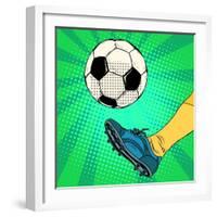 Kick a Soccer Ball-Valeriy Kachaev-Framed Art Print