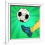 Kick a Soccer Ball-Valeriy Kachaev-Framed Art Print