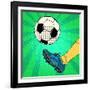 Kick a Soccer Ball-Valeriy Kachaev-Framed Art Print