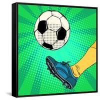 Kick a Soccer Ball-Valeriy Kachaev-Framed Stretched Canvas