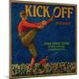 Kick Off Orange Label - Redlands, CA-Lantern Press-Mounted Art Print