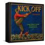 Kick Off Orange Label - Redlands, CA-Lantern Press-Framed Stretched Canvas