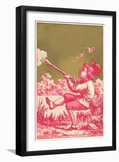 Kicked, Boy Shooting Birds-null-Framed Art Print