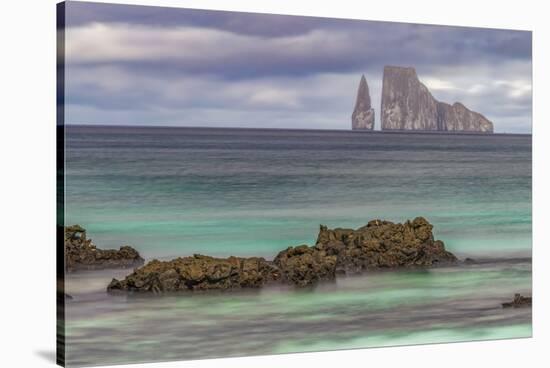 Kicker Rock or Leon Dormido, San Cristobal Island, Galapagos, Ecuador.-Adam Jones-Stretched Canvas