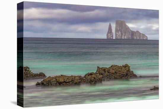 Kicker Rock or Leon Dormido, San Cristobal Island, Galapagos, Ecuador.-Adam Jones-Stretched Canvas