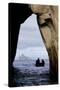 Kicker Rock Seen Through a Cave from San Cristobal, Galapagos, Ecuador-Cindy Miller Hopkins-Stretched Canvas