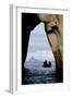 Kicker Rock Seen Through a Cave from San Cristobal, Galapagos, Ecuador-Cindy Miller Hopkins-Framed Premium Photographic Print