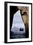 Kicker Rock Seen Through a Cave from San Cristobal, Galapagos, Ecuador-Cindy Miller Hopkins-Framed Photographic Print