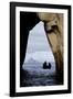 Kicker Rock Seen Through a Cave from San Cristobal, Galapagos, Ecuador-Cindy Miller Hopkins-Framed Photographic Print