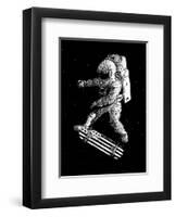 Kickflip in Space-Robert Farkas-Framed Art Print