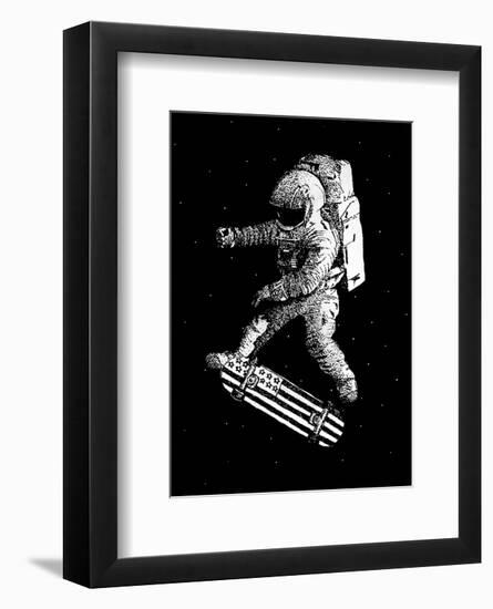 Kickflip in Space-Robert Farkas-Framed Art Print