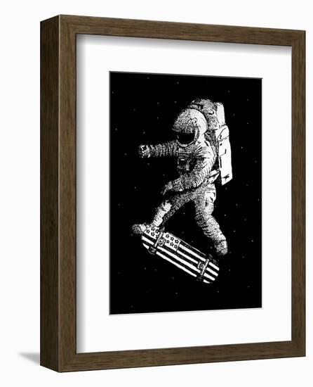 Kickflip in Space-Robert Farkas-Framed Art Print