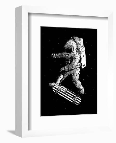 Kickflip in Space-Robert Farkas-Framed Art Print