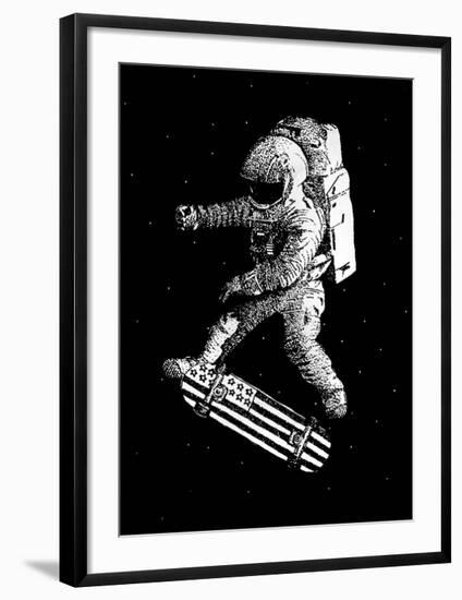 Kickflip in Space-Robert Farkas-Framed Art Print