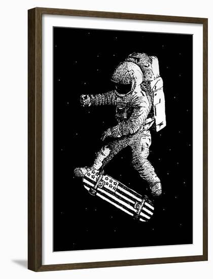 Kickflip in Space-Robert Farkas-Framed Art Print