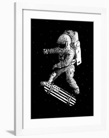 Kickflip in Space-Robert Farkas-Framed Art Print