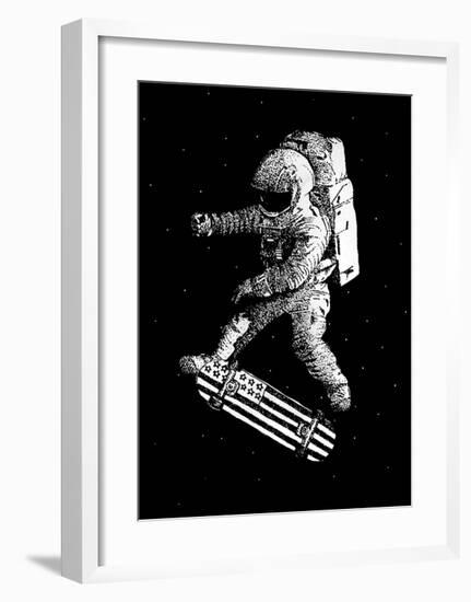 Kickflip in Space-Robert Farkas-Framed Art Print