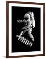 Kickflip in Space-Robert Farkas-Framed Art Print