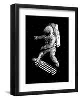 Kickflip in Space-Robert Farkas-Framed Art Print