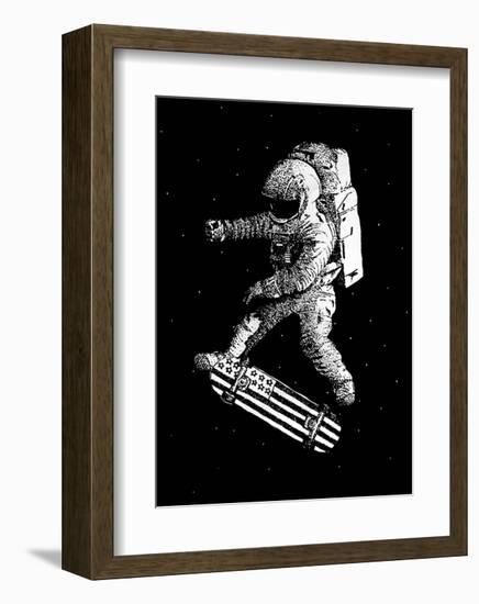 Kickflip in Space-Robert Farkas-Framed Art Print