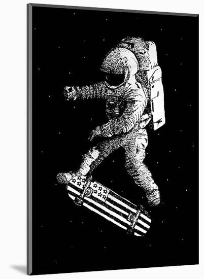 Kickflip in Space-Robert Farkas-Mounted Art Print