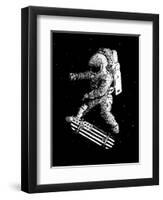 Kickflip in Space-Robert Farkas-Framed Giclee Print