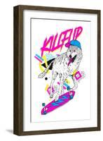 Kickflip Wolf-Robert Farkas-Framed Art Print