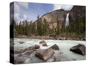 Kicking Horse River and Takakkaw Falls, Yoho National Park, UNESCO World Heritage Site, British Col-Martin Child-Stretched Canvas