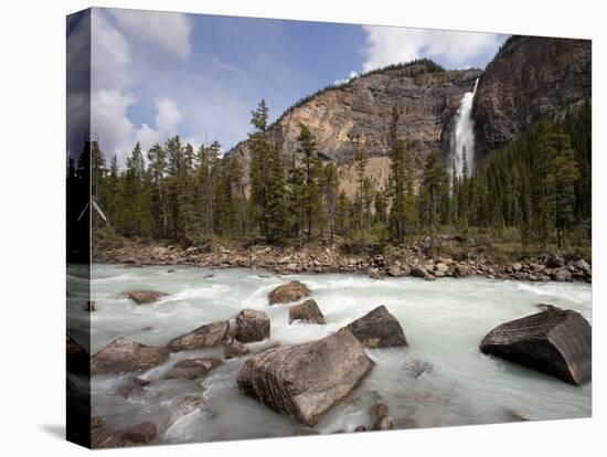 Kicking Horse River and Takakkaw Falls, Yoho National Park, UNESCO World Heritage Site, British Col-Martin Child-Stretched Canvas