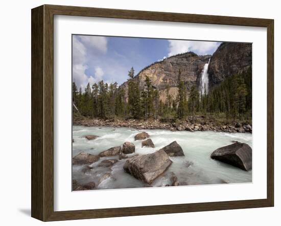 Kicking Horse River and Takakkaw Falls, Yoho National Park, UNESCO World Heritage Site, British Col-Martin Child-Framed Photographic Print