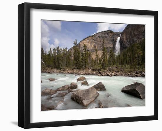 Kicking Horse River and Takakkaw Falls, Yoho National Park, UNESCO World Heritage Site, British Col-Martin Child-Framed Photographic Print